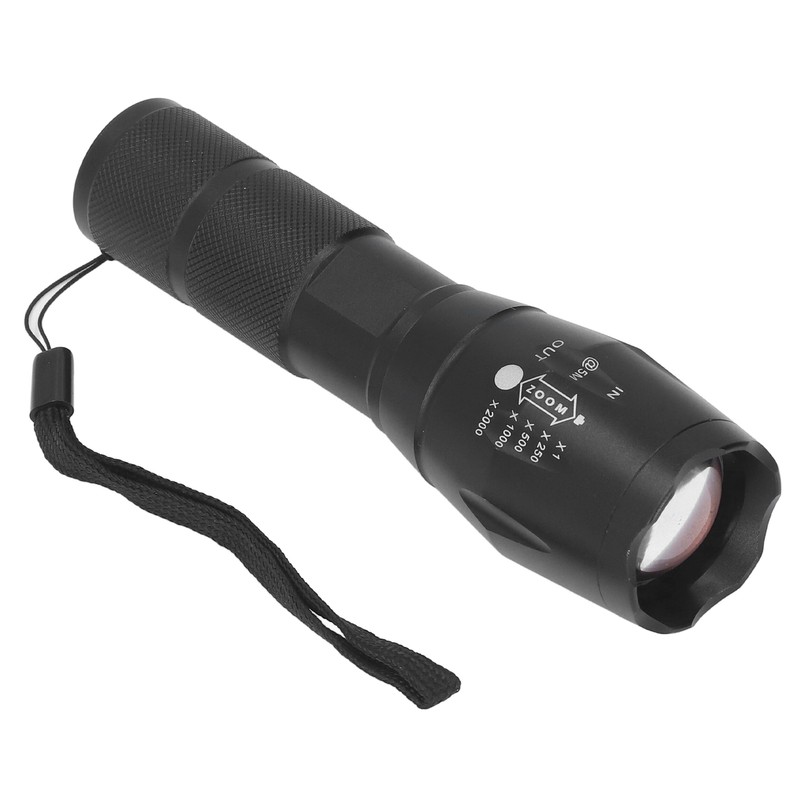 Small LED Flashlight Single Mode Retractable Focusing Waterproof Green Light