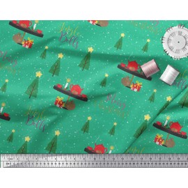 Soimoi Black Cotton Duck Fabric Paisley Hand Drawn Fabric Prints by Yard 42 Inch Wide