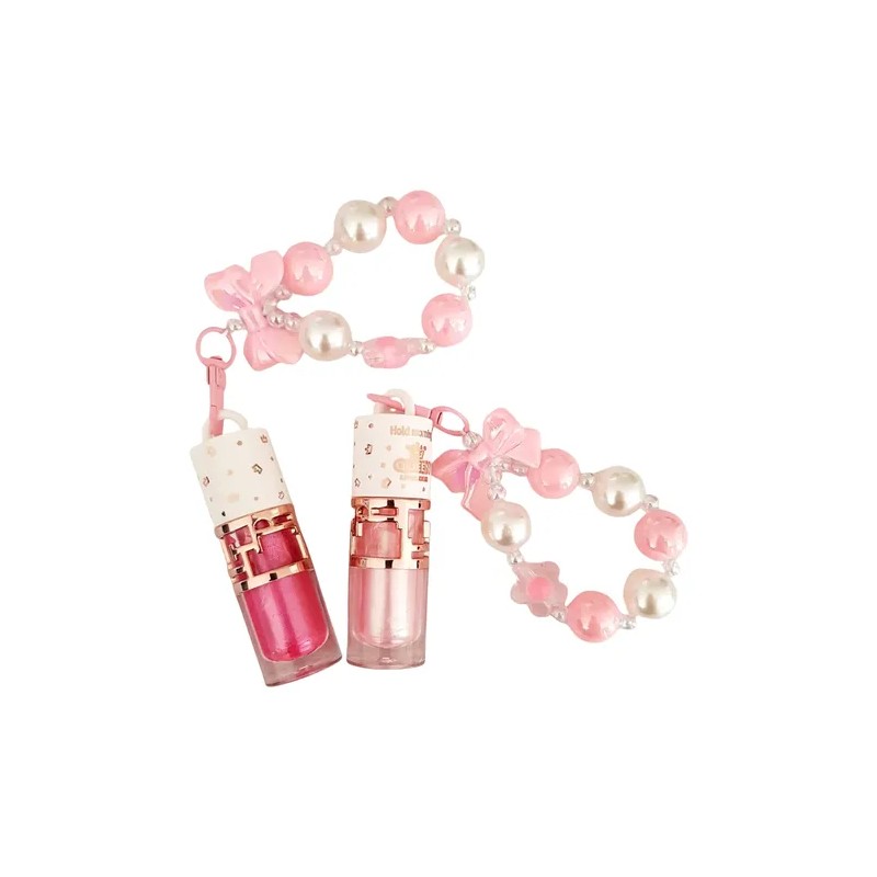 Brillo Labial 2 Piezas Lip Gloss Con Polvo Hadas