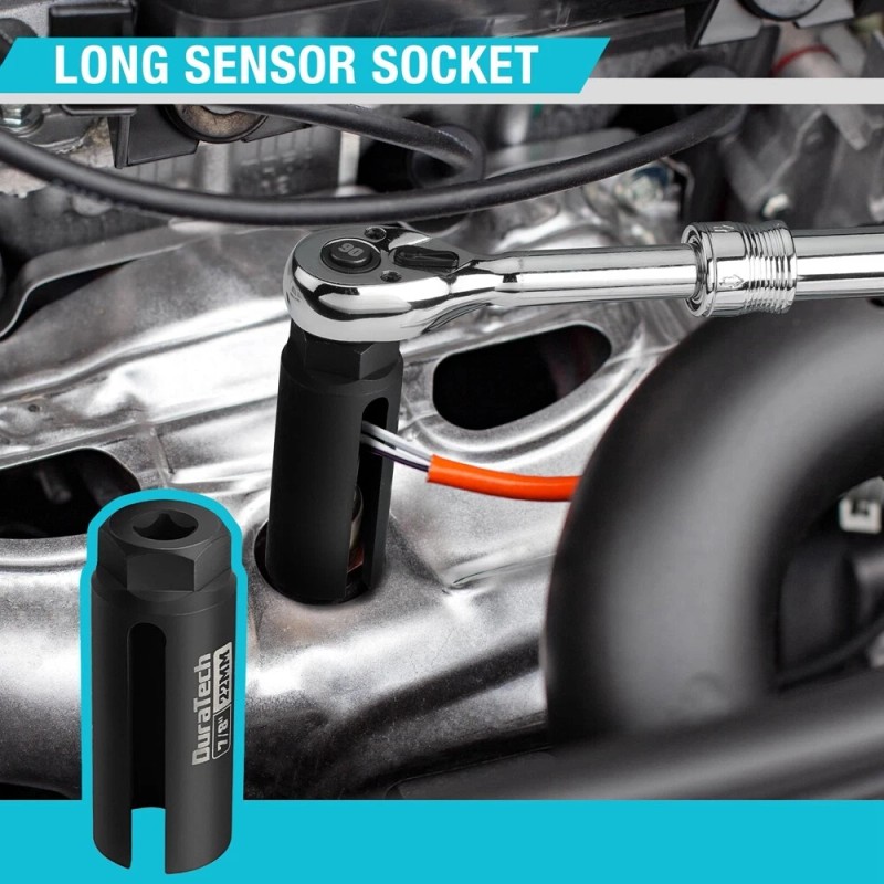 DURATECH 5PCS O2 Oxygen 3/8" 1/2" Drive x 7/8" 22mm