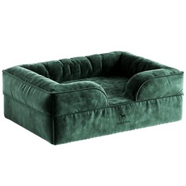 NOAH & PAW XL Dog Bed, 45x35x11 Inch, Orthopedic Large Dog Beds, Eggshell Memory Foam Infused with Cooling Gel, Inner Cover, Waterproof, Machine Washable (Velvet Sofa Collection)