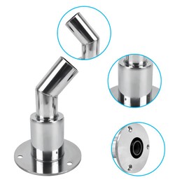 Golgner Thru Hull Exhaust Skin, 24mm Diesel Heater Exhaust Tube Pipe Socket Hardware, Stainless Steel Diesel Heater Exhaust Pipe, for Diesel Parking Heaters Car Truck Boat(Bend)