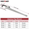 MAXPOWER 30-inch Pipe Wrench, Aluminum Straight Plumbing Wrench Heavy Duty