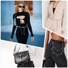 IHFAIO Y2K Chain Belts for Women, Star Waist Chain, Silver