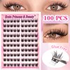 Selbstklebende Wimpern Cluster vorgeklebte Wimpernbüschel 100 Stück Flauschiges C Curl