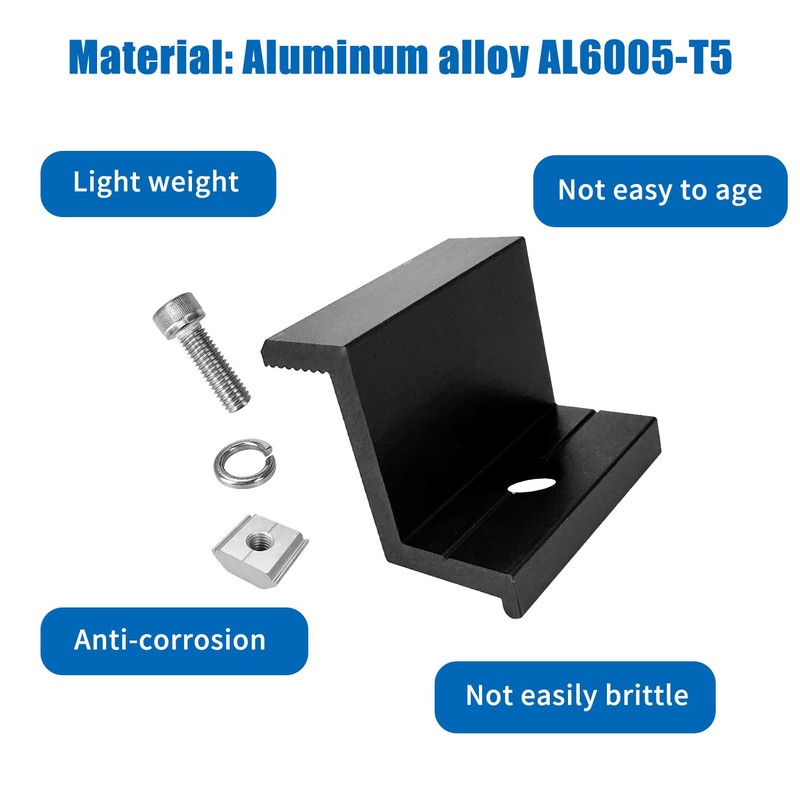 4 Pcs Solar Module Brackets, Solar Panel Z Brackets, Solar