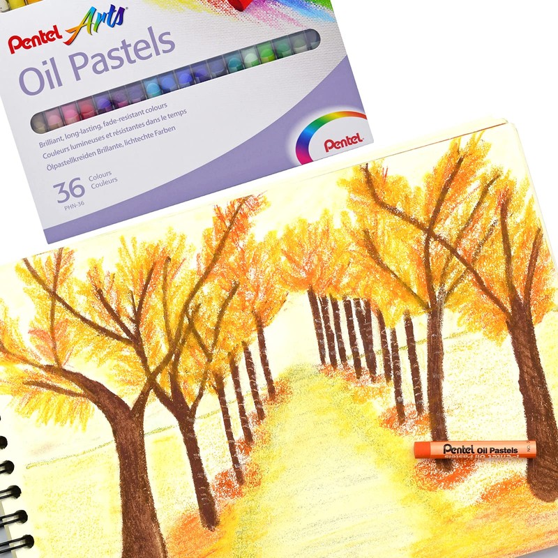 Pentel Arts PHN-50U Pack of 50 Oil Cakes, Multi-Colour