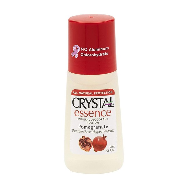 Crystal Deodorant Essence Roll -On 2.25oz Pomegranate (6 Pack) by Crystal Essence