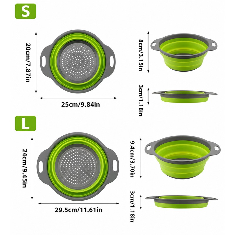 Collapsible Colander for Washing & Draining – Folding Fruit and