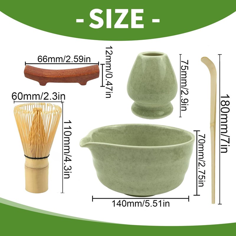 Xkzhrr Matcha Set 5-Piece Set, Matcha Stirrer, Matcha Stirrer, Matcha