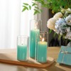 Shihanee Set of 3 Pillar Candles and 3 Glass Cylinder