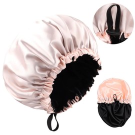 Bonnet for Sleeping Bonnet for Sleeping Double Layer Sleep Women Curly Natural Hair (Pink)