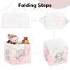 Clastyle Sleeping Animals Children's Storage Box Stars Fabric Girls Storage