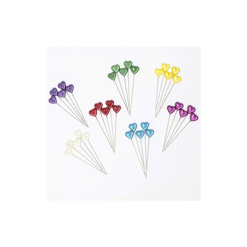 Dritz - Pinzas perladas, corazón, 2-1/8 Pulgadas (35 Unidades)