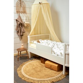 Meyco Baby Uni Bed Canopy (Cotton and Polyester Canopy, Protected Environment, Warm Atmosphere, Easy Attachment, Soft Texture, Washable, Size: 55 x 240 cm), Soft Yellow