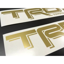 Toyota (2) TRD OFF ROAD Decals Stickers Gold Die cut Vinyl Toyota Tacoma Tundra 4Runner