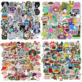 200Pcs Vintage Aesthetic Stickers for Scrapbooks,Cute Vinyl Sticker for Water Bottles Skateboard Notebooks Phone Kindle,Laptop Stickers for Kids Teens Adults Girls