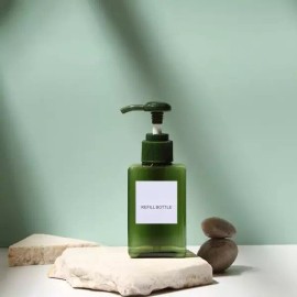 샴푸 디스펜서 벽걸이 펌프병 욕실정리 용기 리필용기 [딥그린 450ml] Shampoo Dispenser Wall-Mounted Pump Bottle Bathroom Organizer Refill Container [Deep Green 450ml]