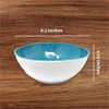 GODAGE 6-Piece Melamine Bowl Sets, Light Blue Round, Suitable for