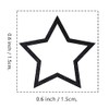 Star Hollow Rubber Stamp, 3/5 Inch Small Mini Stamp for