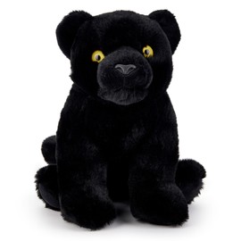 Zappi Co Phoenix the Black Panther Plush Toy (22cm) Shadow Cat Sleek Pal - Soft, Cuddly, 100% Recycled - Mysterious Jungle Friend