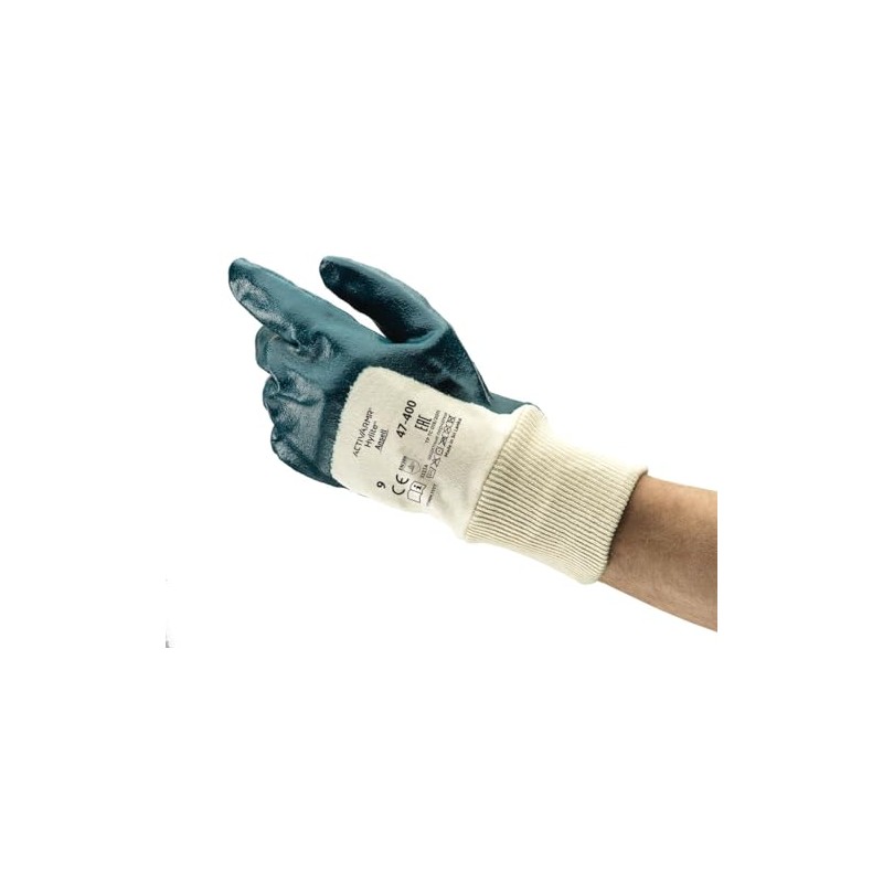 Ansell Hylite 47-400 Nitrile Glove, Cut Resistant, Coated on Interlock