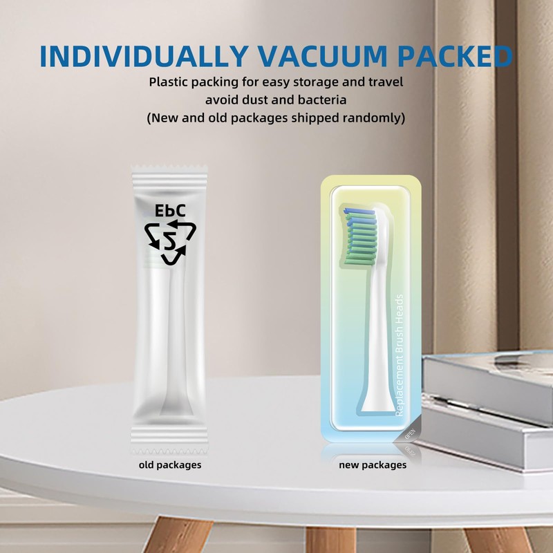 Toolsy 10 Pack Toothbrush Replacement Heads Compatible with 7am2m AM101/AM105