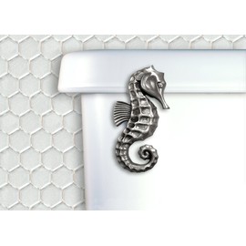 Seahorse Toilet Flush Handle-Front Mount in Satin Pewter Finish