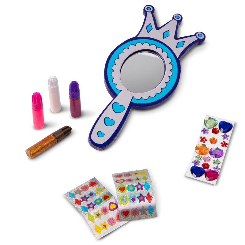 Melissa & Doug Decorate-Your-Own Wooden Princess Mirror Craft Kit