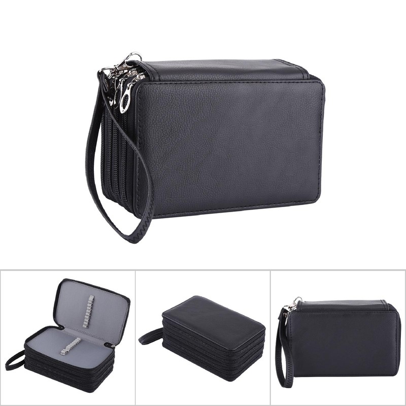 72 Slots PU Leather Large Capacity Pencils Bag School Supplies
