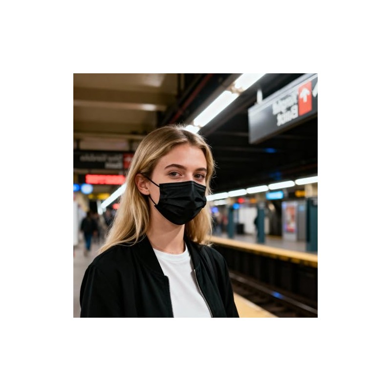 Disposable Face Masks, 3-Ply Breathable Dust Protection for Daily Use,