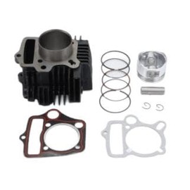 WOOSTAR 52.4mm Iron Big Bore Cylinder with Piston Ring Kit Replacement for Taotao Kazuma Falcon Panda Redcat SSR Roketa Sunl Coolster 4 Stroke 110cc Motorcycle Engine ATV Go Kart Dirt Pit Bike