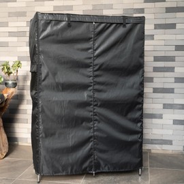 Hadisi Waterproof Shelf Cover,Heavy Duty Dustproof Storage Wire Shelving Unit Cover,Display Rack Cover with Zipper and Perspective Window(Black,Fits 36" W x 18" D x 72" H Shelf).