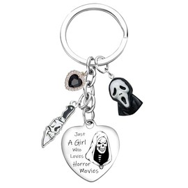 Nfyxcaz Horror Gifts Horror Merchandise Scream Merchandise Ghost Face Keychain Horror Movie Gifts For Horror Lovers