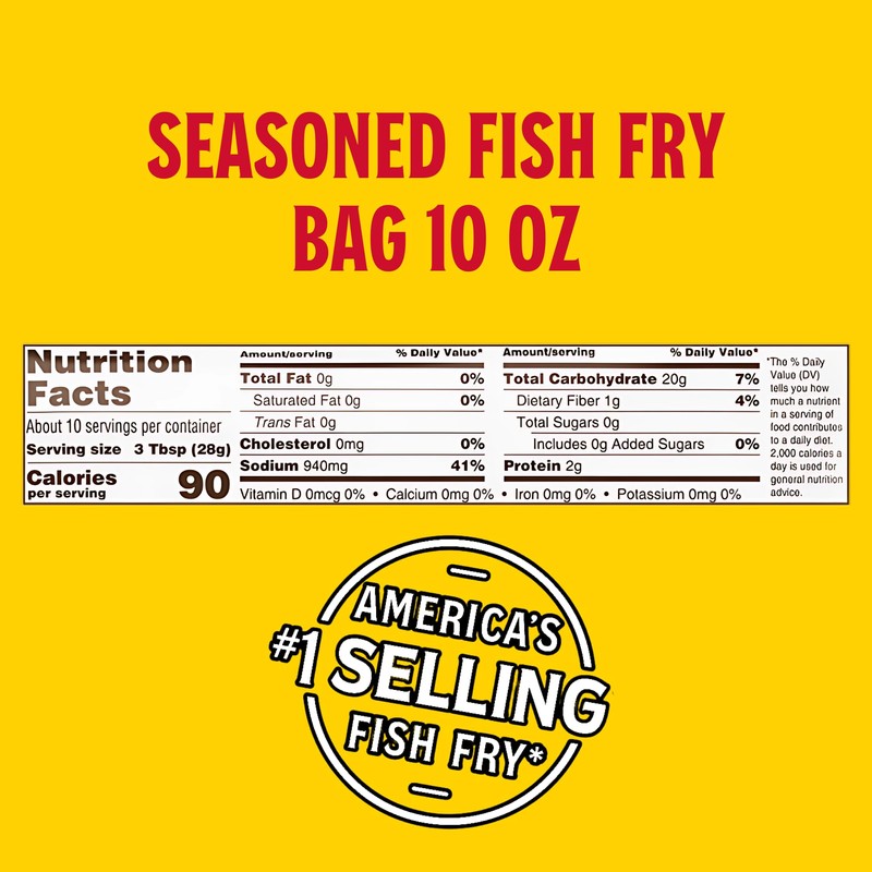 Louisiana Fish Fry - Seasoned Fish Fry Mix 10 Ounce