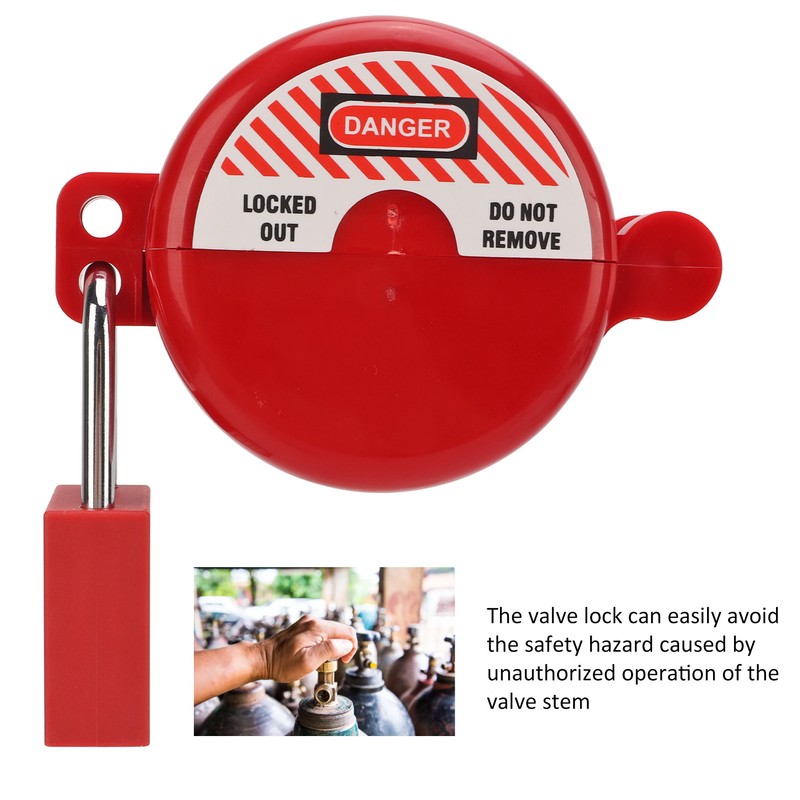 Lockout Tagout Valve Lock with Safety Padlock Heatproof Impact Resistant