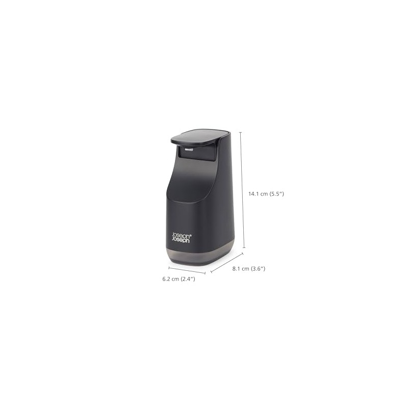 Joseph Joseph Bathroom Slim, Compact Soap Dispenser, Easy-Push Pump Head,
