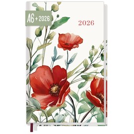 Häfft® Chäff-Timer Mini Pocket Calendar 2026 A6+ "Black Edition" Small with 1 Week on 2 Pages, Weekly Planner, Calendar, Organiser - Sustainable and Climate Friendly
