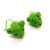 Kats'N Us Crochet Mouse Cat Toy - 2 Pk Green