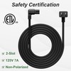 Angled 2-Slot Non-Polarized Angle Power Cord 6 FT (2-Pack), 90