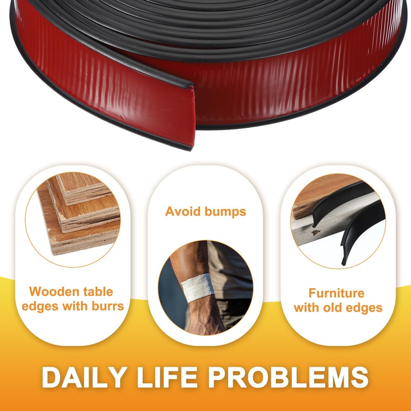 MECCANIXITY TPE U-Shape Edge Banding Self Adhesive Flexible Veneer Edging