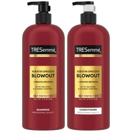 TRESemmé Keratin Smooth Anti-Frizz Set - Tratamiento Capilar Queratina para Rizos Ultra Elegantes, Brillantes, Desenredados, 28 Fl Oz (Juego de 2...  