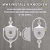 HOJLKLD Door Knocker and Viewer, 6 Inch Height Knocker, 180-Degree