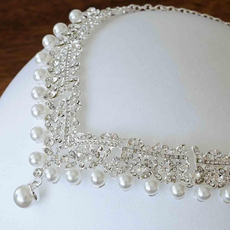 Veeve La Marie! B284 Pearl Necklace Necklace Set Wedding Earrings