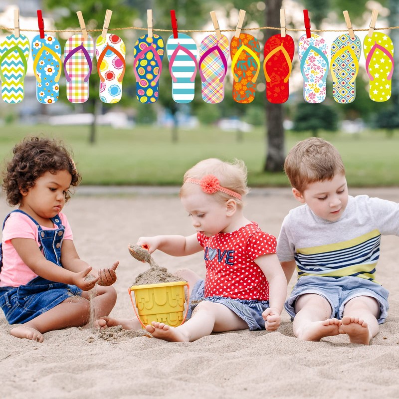 Fancy Land Flip-Flop Cutouts Summer Bulletin Board Cutouts Decorations for