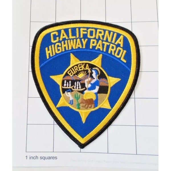 ACE CALIFORNIA HIGHWAY PATROL STATE POLICE EMBROIDERED SHOULDER PATCH-IRON-ON --