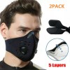 Mascarilla Reutilizable Lavable Filtro Carbón Activo 2 Pzs