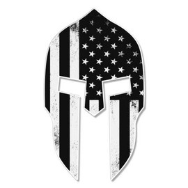 GT Graphics Spartan Helmet Subdued American Flag Tactical - 12" Vinyl Sticker Waterproof Decal