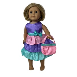 Doll Clothes Superstore Handmade Tri Color Ruffle Dress for 18 inch Dolls