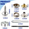 BIOUU Canvas Snap Kit Tool - 363PCS Stainless Steel Snap